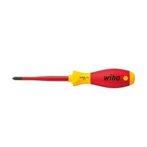 Wiha Screwdriver Security Phillips SlimFix Insulated PH2 Slotted Flat 2.0 x 100m