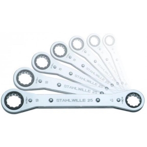Stahlwille 25/7 Ratchet Ring Spanner Set 7 Pieces
