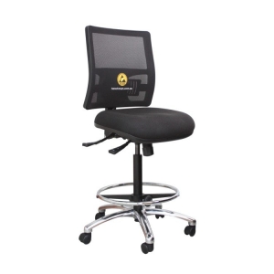 ESD Office Drafting Chair tall with foot ring - Click for more info