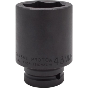 Proto J07543ML Impact Socket 3/4 inch Drive 43mm 6 Point Deep