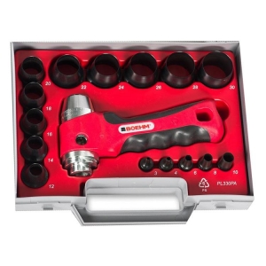 Hole Punch Set metric 3-30mm 16 Pieces in Case