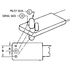 Nutplate Drill Jigs (Anchor-Nut) Two Lug Double Wing Standard