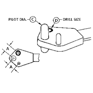 Nutplate Drill Jigs (Anchor-Nut) Corner Wing Standard