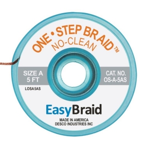 Easy Braid One Step Desolder Braid No-Clean 0.025 inch x 5ft