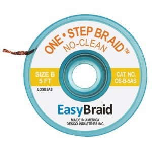 Easy Braid One Step Desolder Braid No-Clean 0.050 inch x 5ft