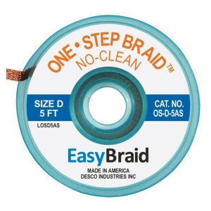 Easy Braid One Step Desolder Braid No-Clean 0.100 inch x 5ft