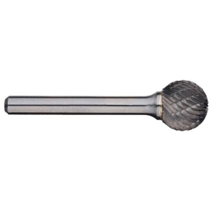 Carbide Burr Ball Nose 1/2 inch 12x10.8mm OAL 6 inch