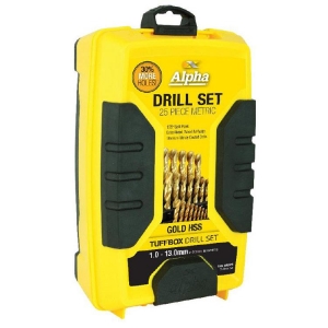 Drill Set Alpha Gold Series Tuffbox metric 25 Pieces