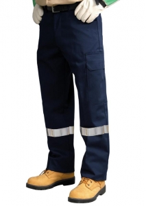Work Cargo Pants with Pockets Hi-Vis Arc Flash Flame resistant Navy